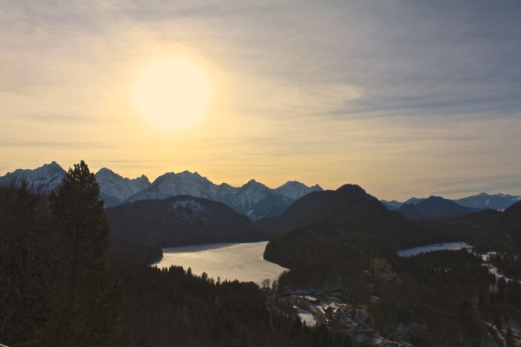 Beautiful view of the Alps from the castle