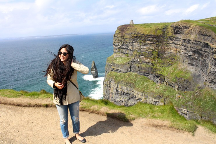 A little windy at the Cliffs of Moher
